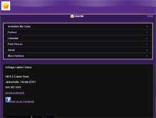 Tablet Screenshot of inshapeladiesfitness.com